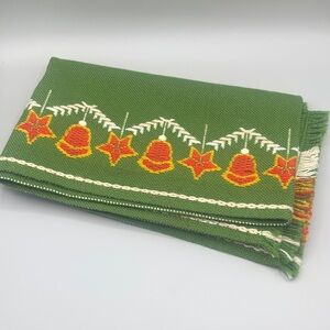 Vintage Aredo West Germany Christmas Poly Textile Table Runner